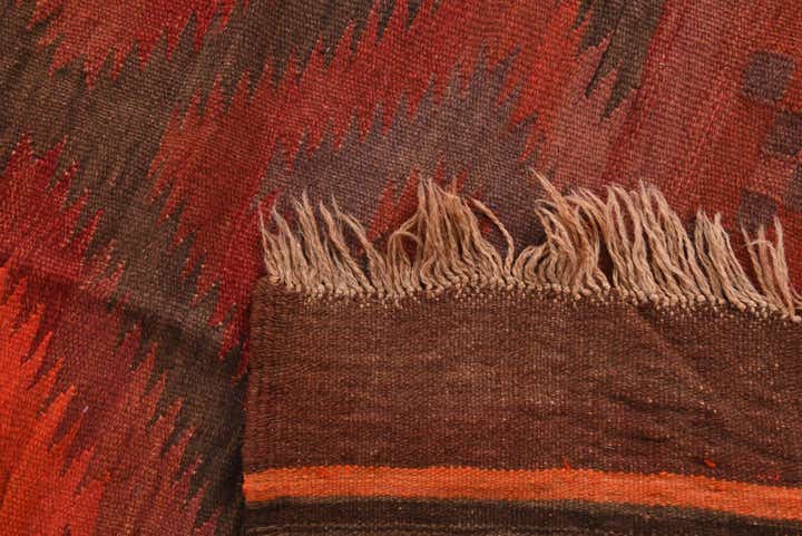 4' x 13' 1 Hand Woven Kilim Fars Wool Runner Rug