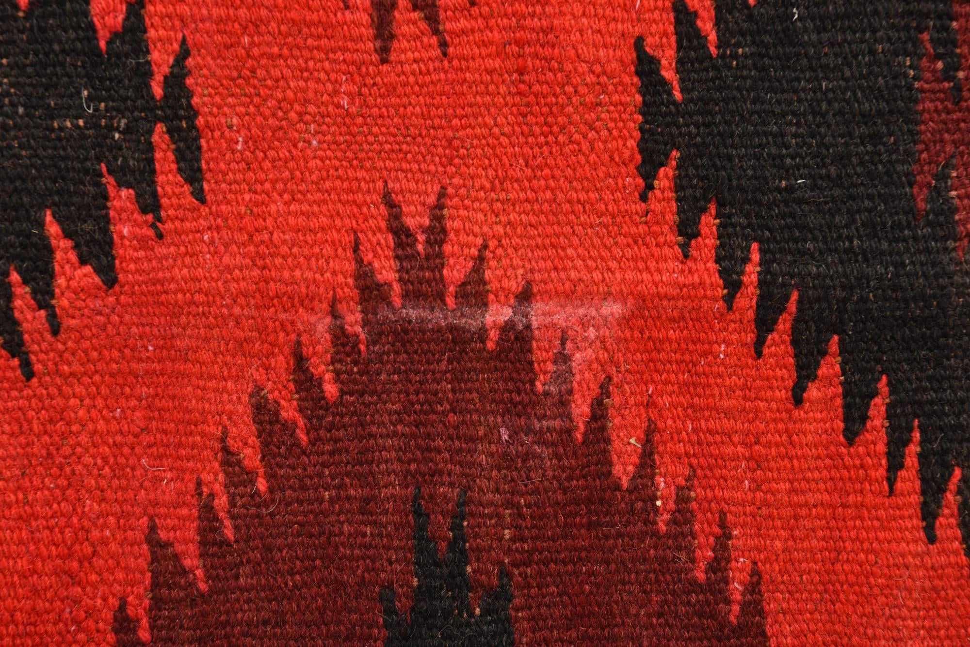 4' 1 x 11' Hand Woven Kilim Fars Wool Runner Rug