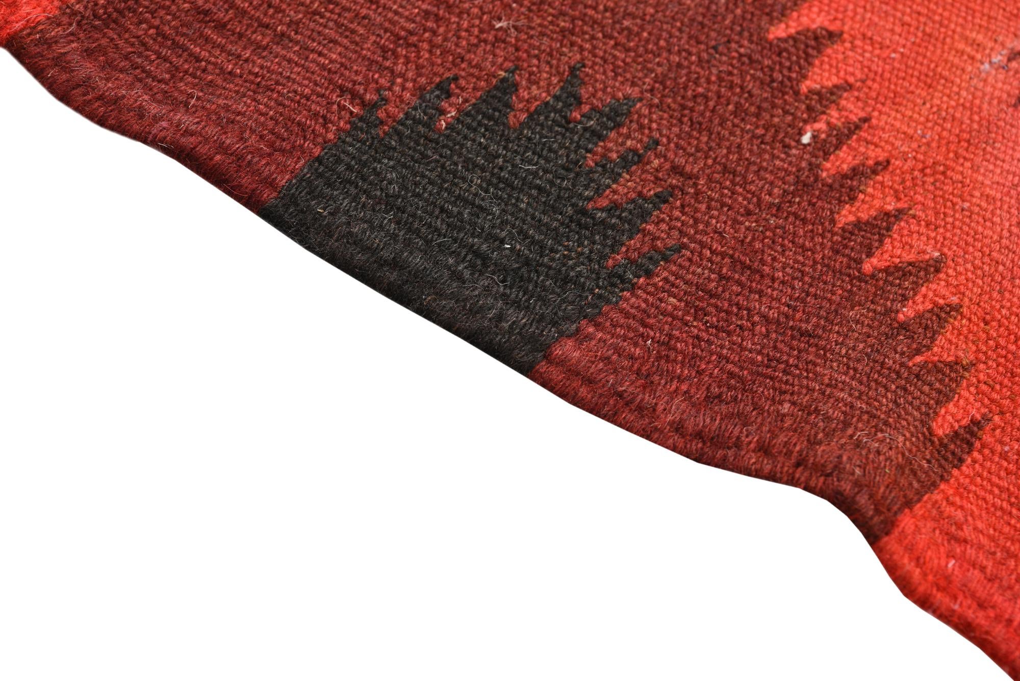 4' 1 x 11' Hand Woven Kilim Fars Wool Runner Rug