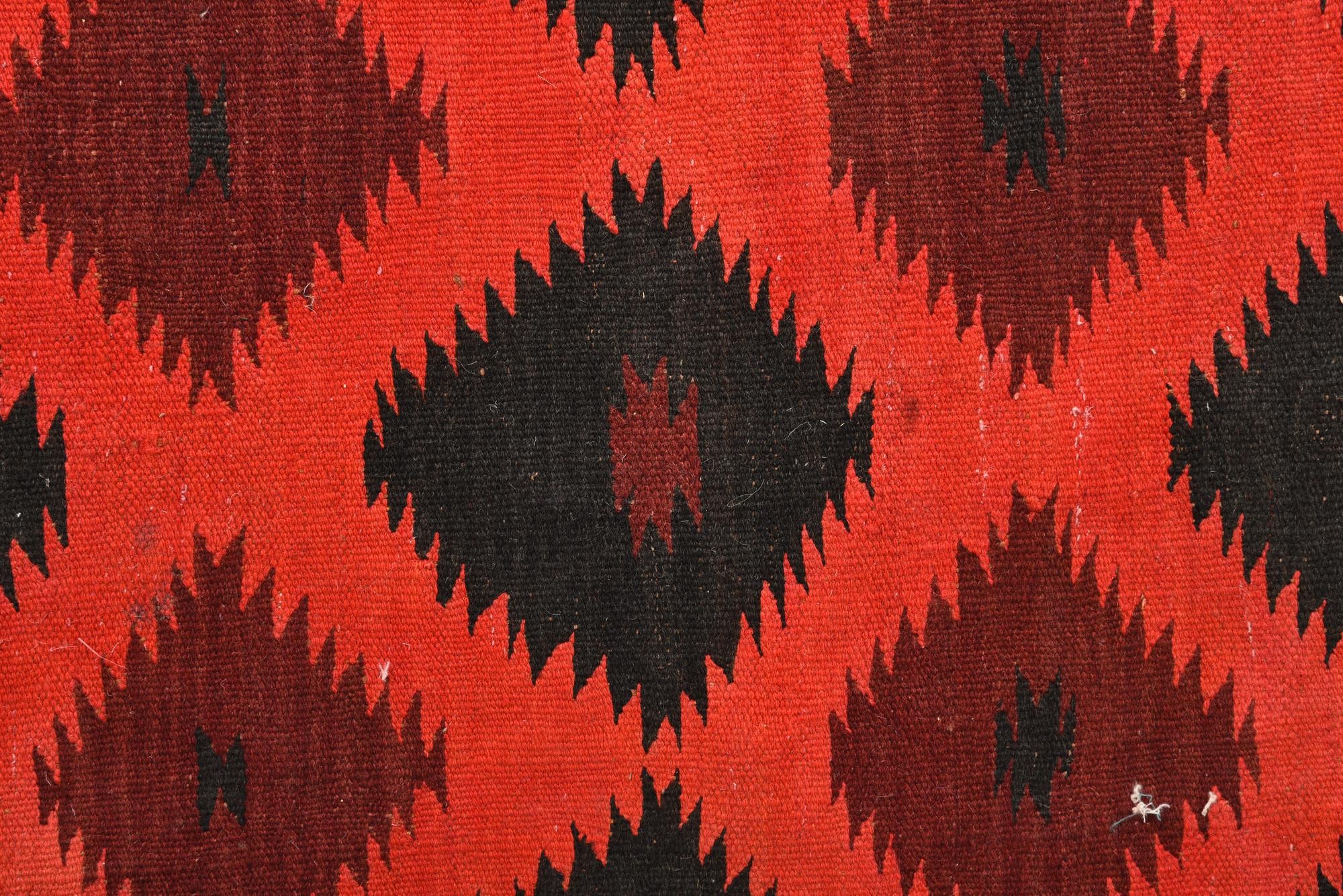 4' 1 x 11' Hand Woven Kilim Fars Wool Runner Rug