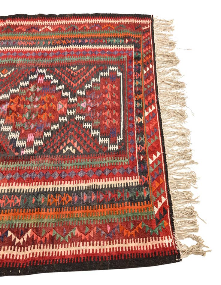 Detail image of 4' 9 x 9' 6  Hand Woven Kilim Fars Wool Runner Rug