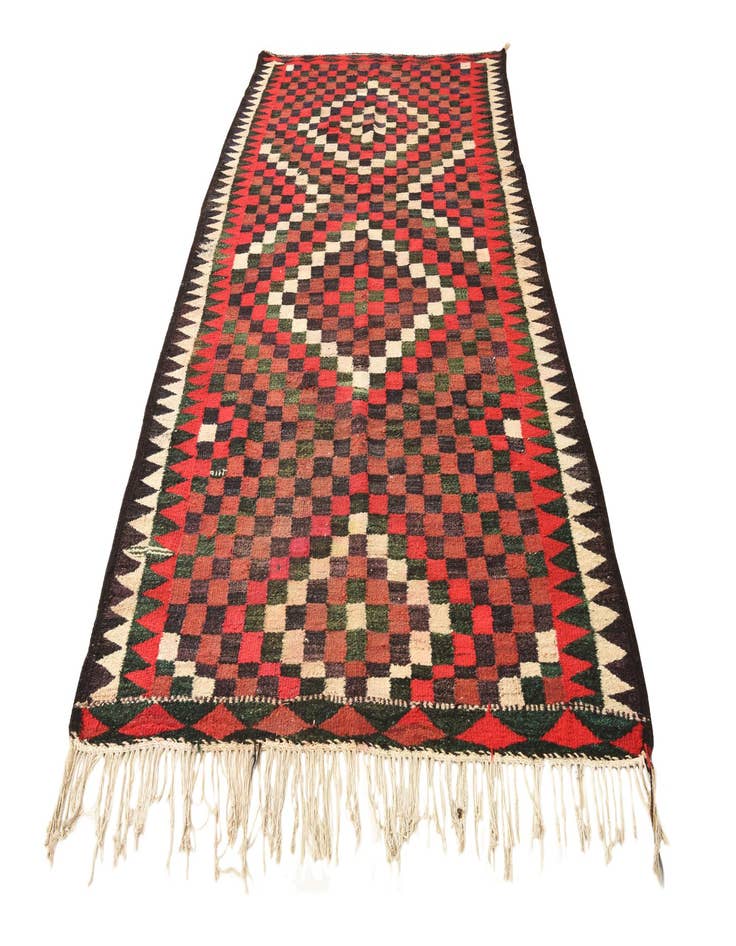 Detail image of 5' 3 x 10' Hand Woven Kilim Fars Wool Runner Rug