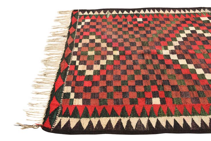 Detail image of 5' 3 x 10' Hand Woven Kilim Fars Wool Runner Rug