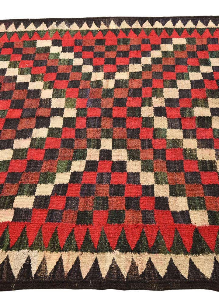 5' 3 x 10' Hand Woven Kilim Fars Wool Runner Rug