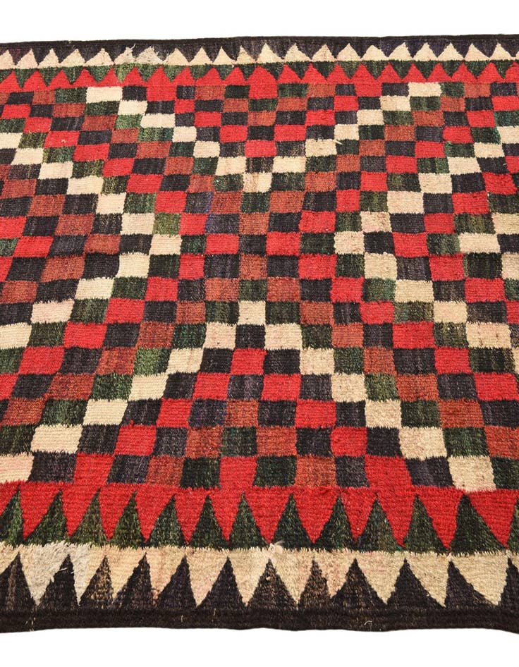 Detail image of 5' 3 x 10' Hand Woven Kilim Fars Wool Runner Rug