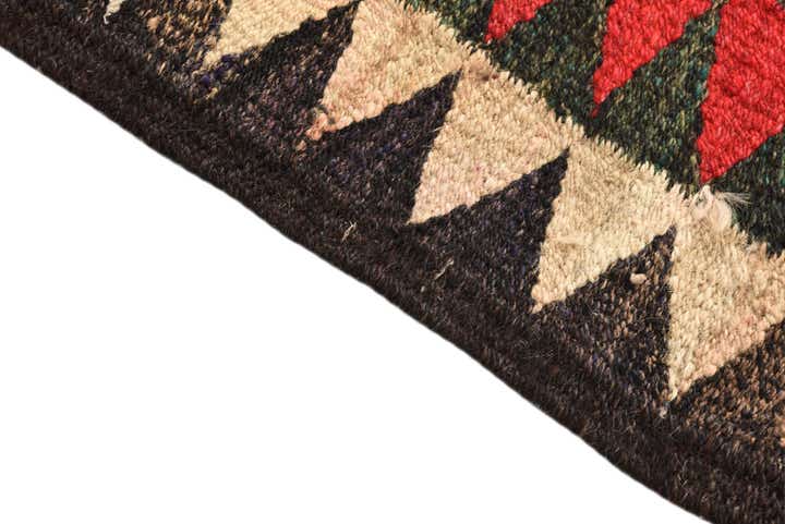 5' 3 x 10' Hand Woven Kilim Fars Wool Runner Rug