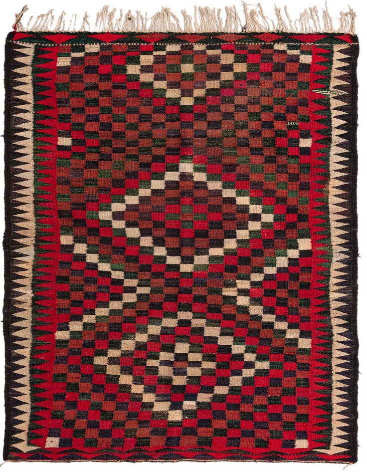 Detail image of 5' 3 x 10' Hand Woven Kilim Fars Wool Runner Rug