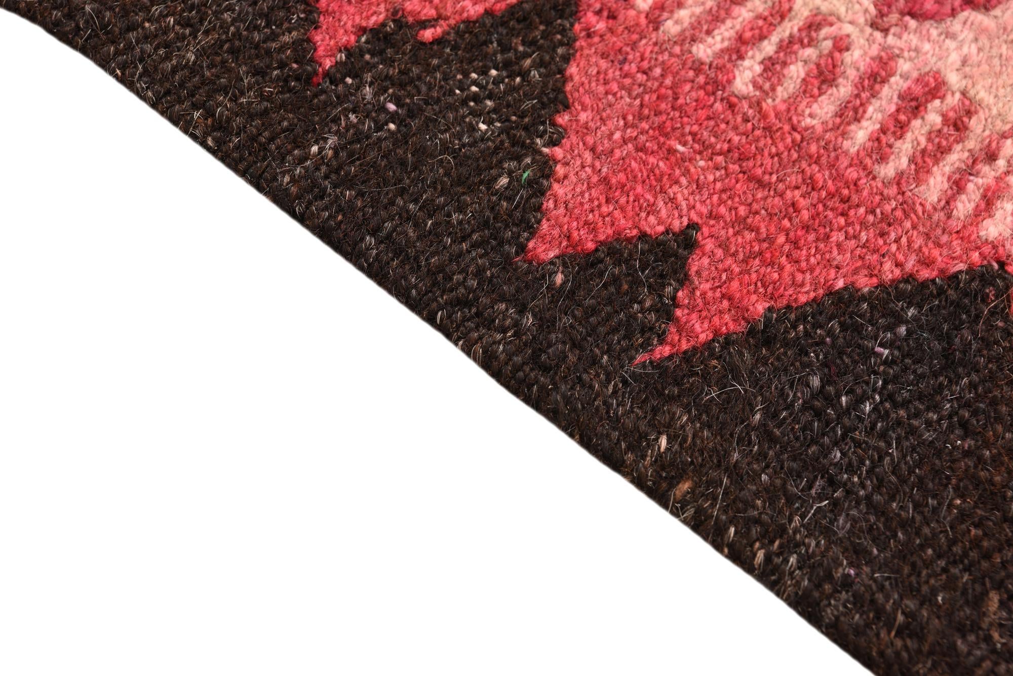 4' 1 x 9' 4 Hand Woven Kilim Fars Wool Runner Rug