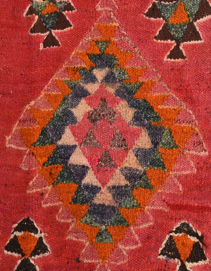 Detail image of 4' 1 x 9' 4  Hand Woven Kilim Fars Wool Runner Rug