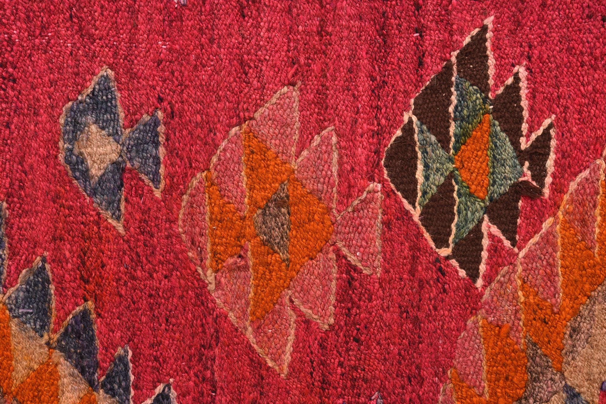4' 1 x 9' 4 Hand Woven Kilim Fars Wool Runner Rug