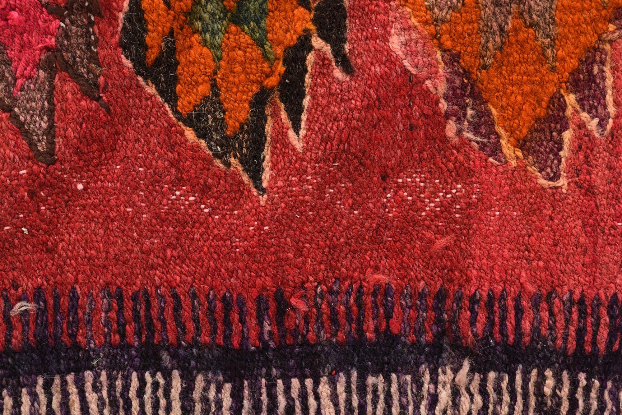 4' 1 x 9' 4 Hand Woven Kilim Fars Wool Runner Rug