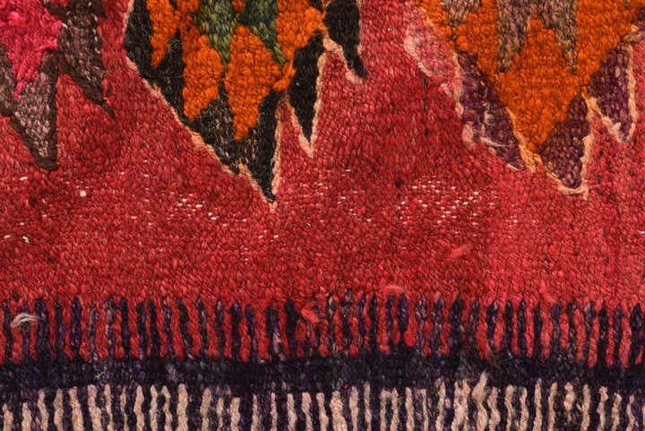 4' 1 x 9' 4 Hand Woven Kilim Fars Wool Runner Rug