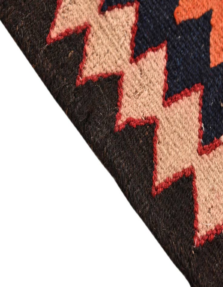 Detail image of 4' 9 x 9' 10  Hand Woven Kilim Fars Wool Runner Rug