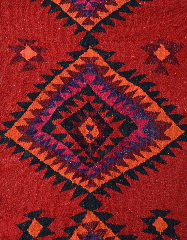 Detail image of 4' 9 x 9' 10  Hand Woven Kilim Fars Wool Runner Rug