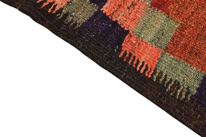 4' 1 x 7' 9 Hand Woven Kilim Fars Wool Runner Rug