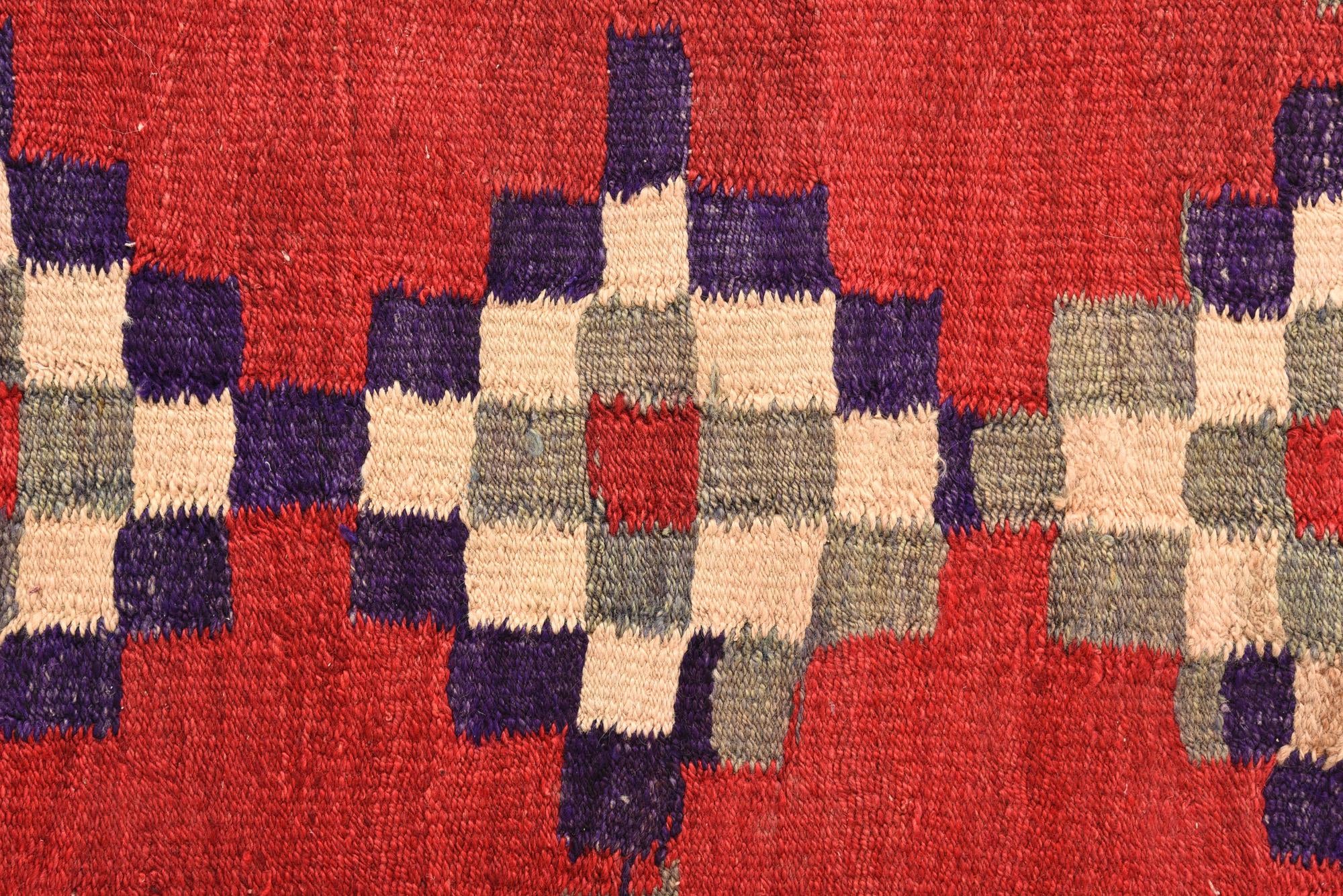 4' 2 x 7' 1 Hand Woven Kilim Fars Wool Runner Rug