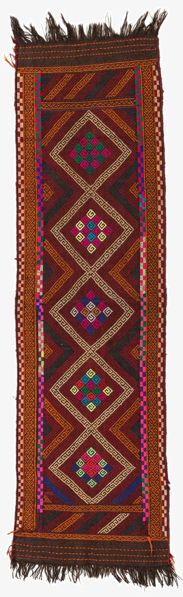 2' 2 x 7' 5  Hand Knotted Kilim Fars Persian Wool Runner Rug