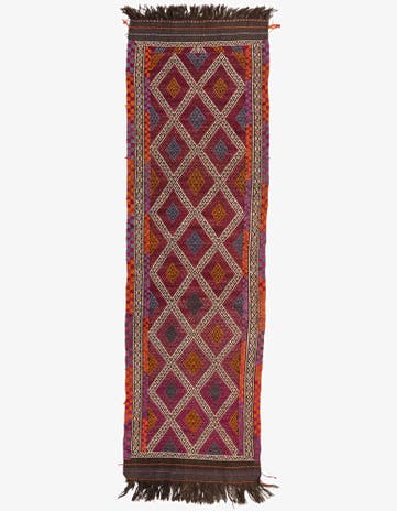 2' 4 x 8' Hand Knotted Kilim Fars Persian Wool Runner Rug