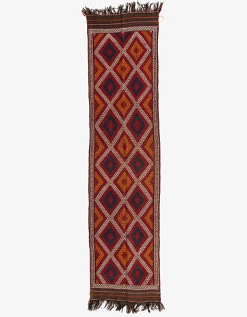 2' 6 x 9' 9 Hand Knotted Kilim Fars Persian Wool Runner Rug