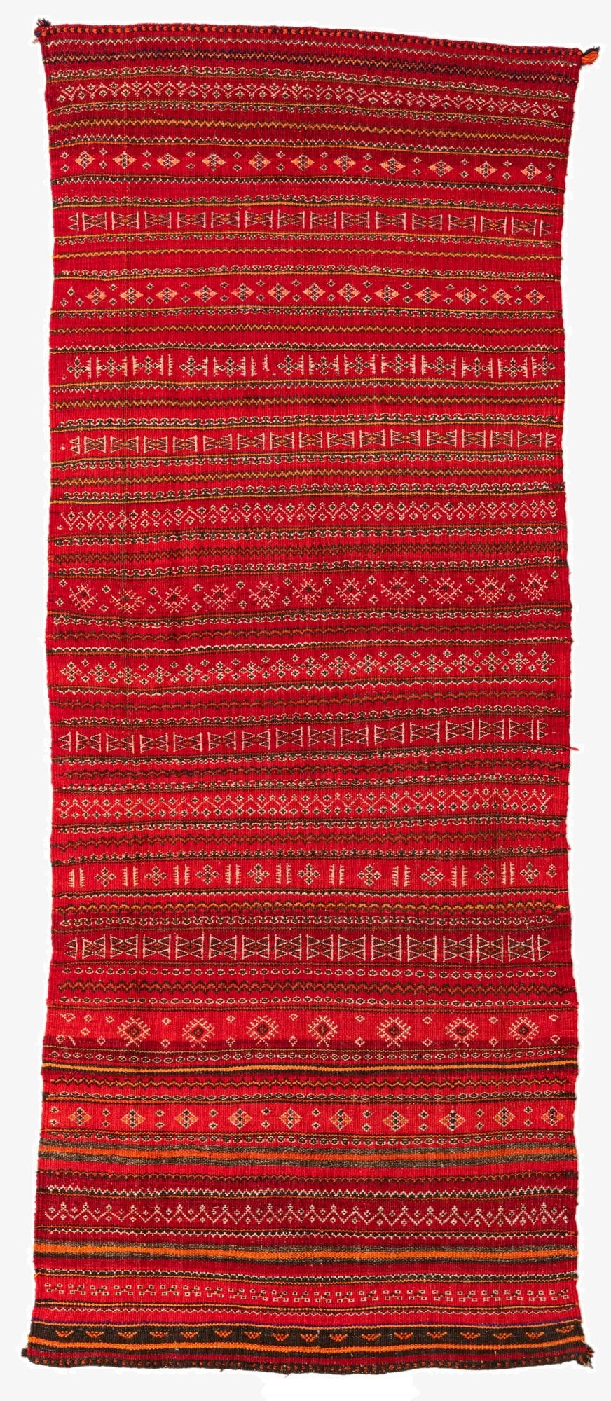 3' 3 x 8' 5  Hand Woven Kilim Fars Wool Runner Rug