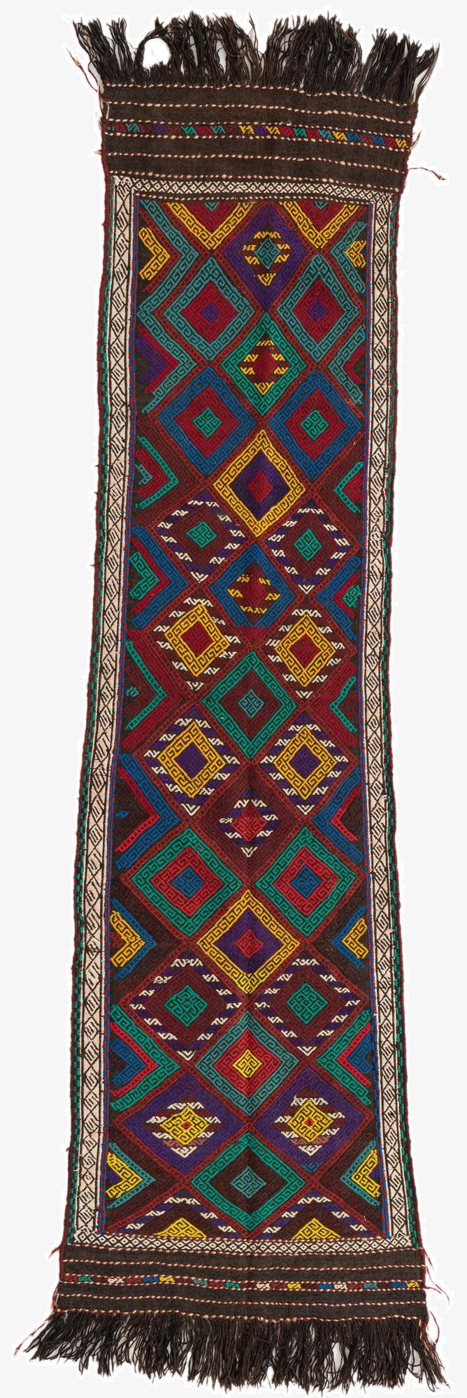 1' 10 x 7' 5  Hand Knotted Kilim Fars Persian Wool Runner Rug