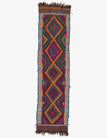 2' 1 x 8' 3 Hand Knotted Kilim Fars Persian Wool Runner Rug