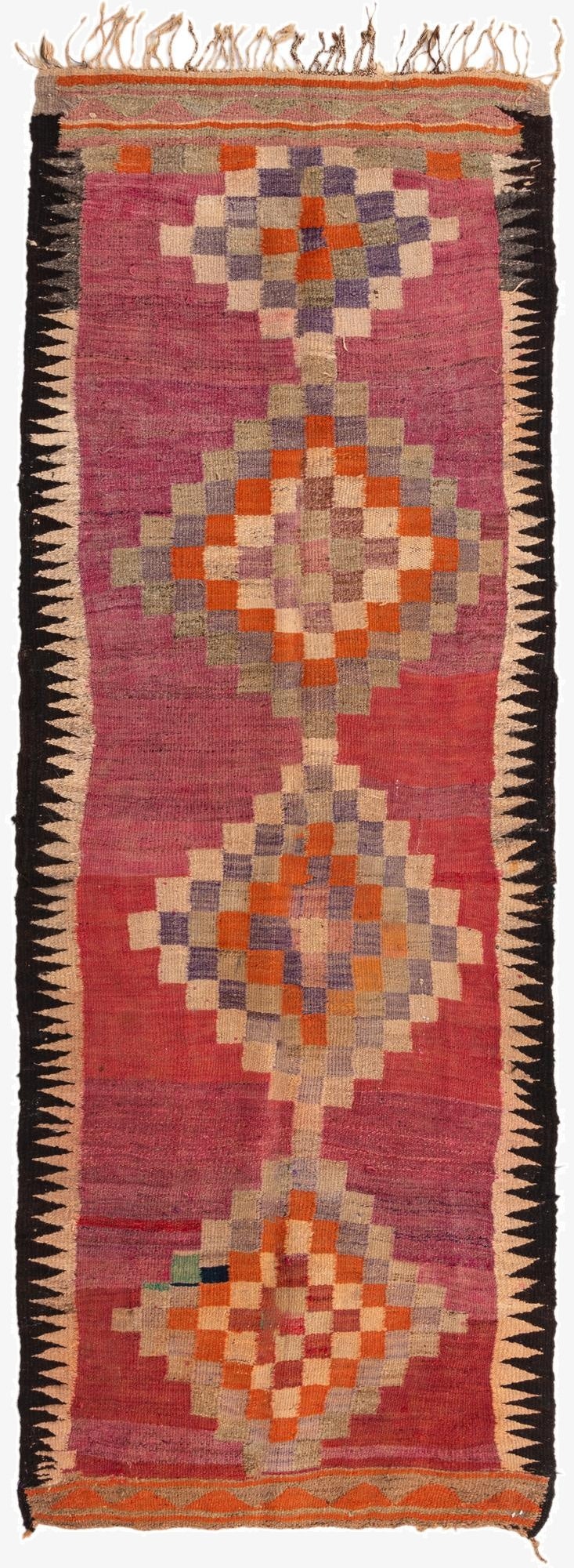 127cm x 310cm  Hand Woven Kilim Fars Wool Runner Rug