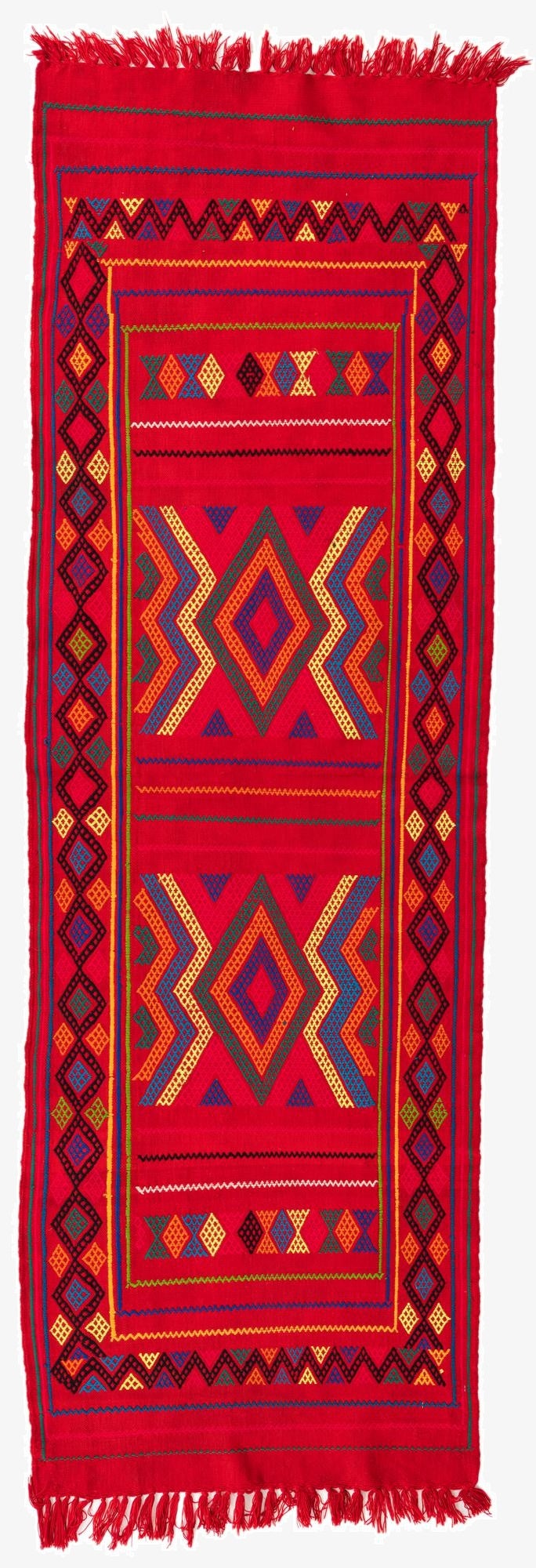 2' 9 x 8' 3  Hand Knotted Kilim Fars Persian Wool Runner Rug