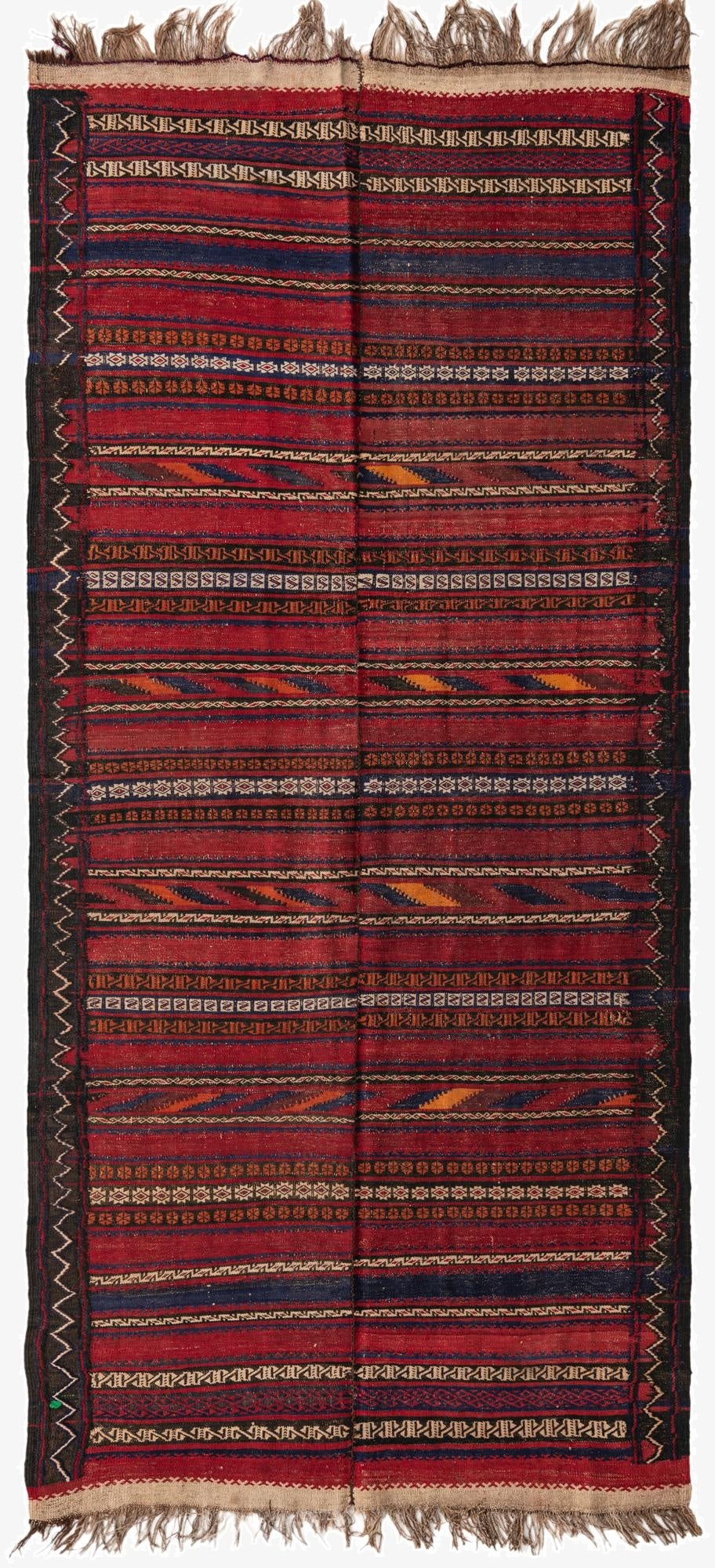 4' 7 x 10' 3  Hand Woven Kilim Fars Wool Runner Rug