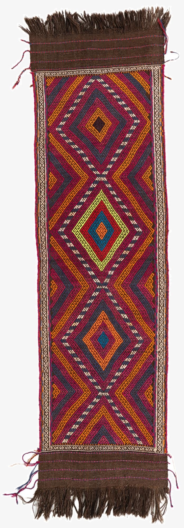 2' 3 x 7' 8  Hand Knotted Kilim Fars Persian Wool Runner Rug