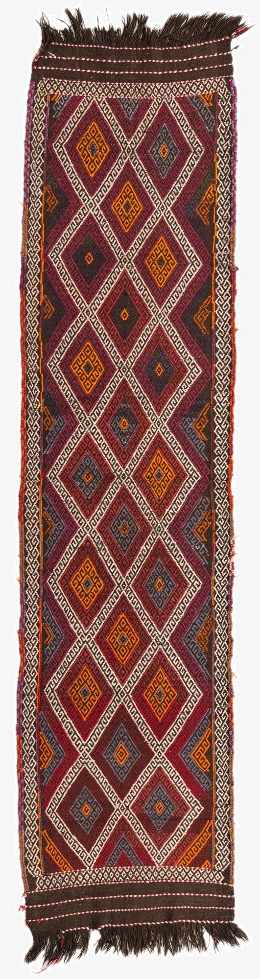 2' 4 x 9' 5  Hand Knotted Kilim Fars Persian Wool Runner Rug