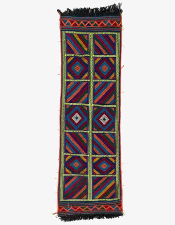 2' 2 x 7' Hand Knotted Kilim Fars Persian Wool Runner Rug