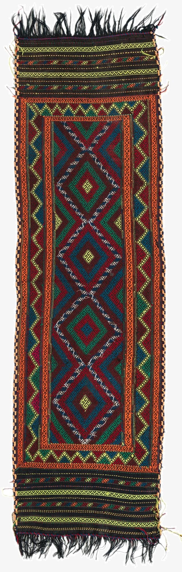 2' 3 x 7' 6  Hand Knotted Kilim Fars Persian Wool Runner Rug