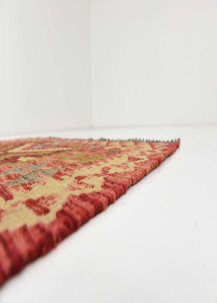3' 3 x 6' 9 Hand Woven Kilim Maymana Wool Runner Rug