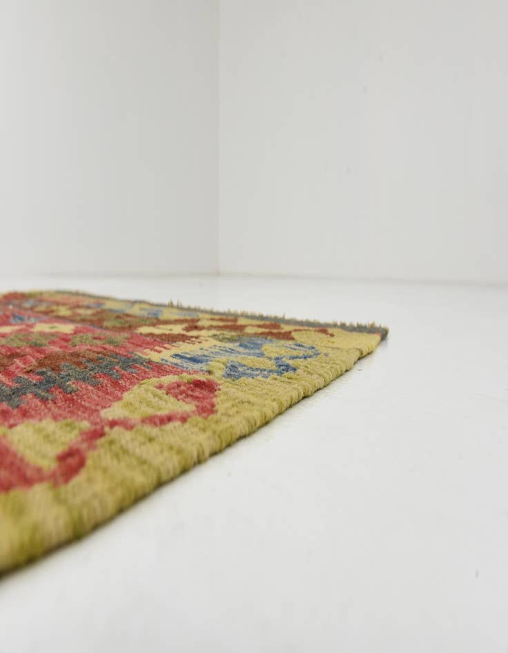 Detail image of 3' 6 x 6' 5  Hand Woven Kilim Maymana Wool Runner Rug