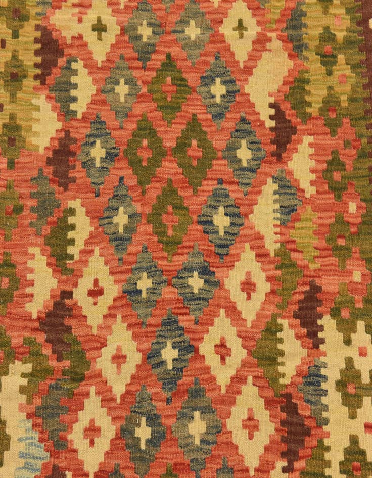 Detail image of 3' 5 x 6' 4  Hand Woven Kilim Maymana Runner Rug