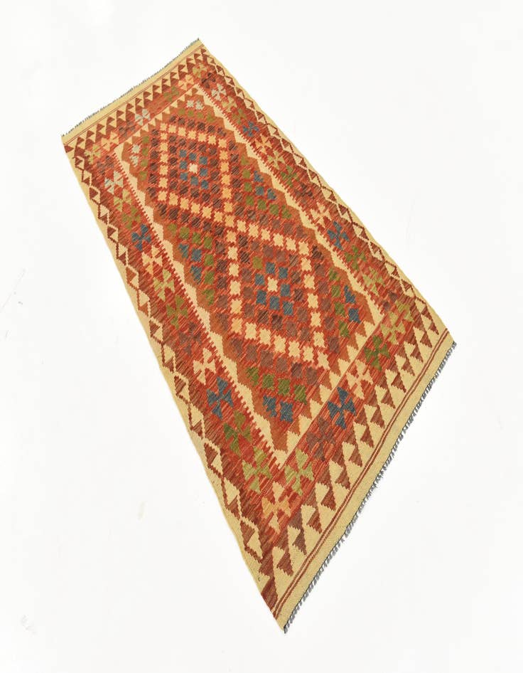 Detail image of 3' 4 x 6' 4 Hand Woven Kilim Maymana Runner Rug