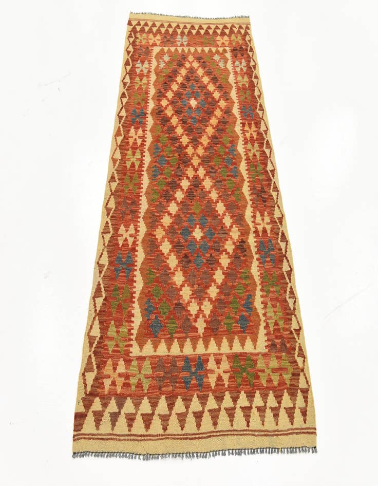 Detail image of 3' 4 x 6' 4 Hand Woven Kilim Maymana Runner Rug