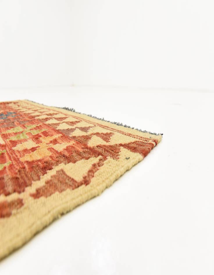 Detail image of 3' 4 x 6' 4 Hand Woven Kilim Maymana Runner Rug
