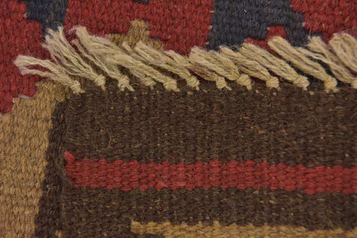 2' 2 x 6' 3 Hand Woven Kilim Maymana Wool Runner Rug