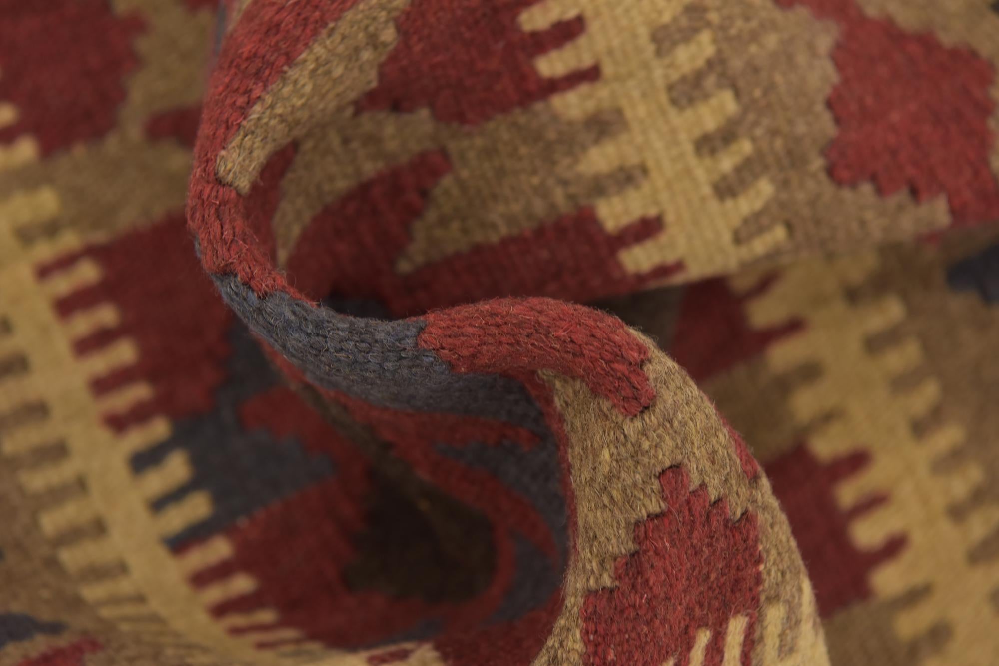 2' x 6' 5 Hand Woven Kilim Maymana Wool Runner Rug