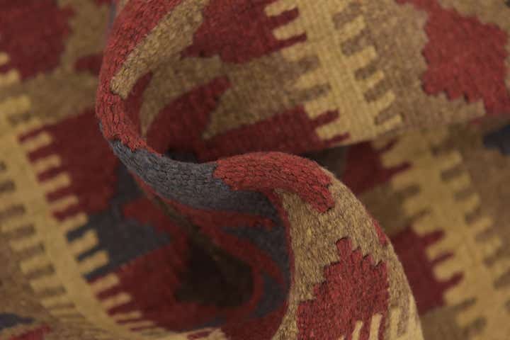 2' x 6' 5 Hand Woven Kilim Maymana Wool Runner Rug