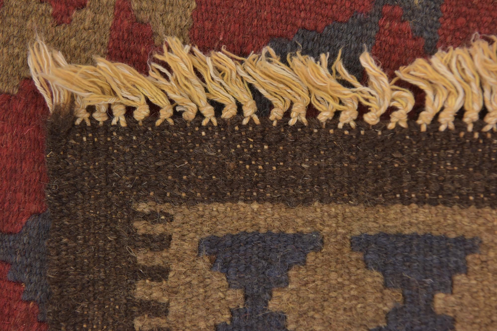 2' x 6' 5 Hand Woven Kilim Maymana Wool Runner Rug