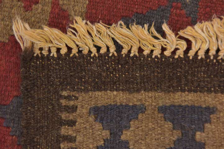 2' x 6' 5 Hand Woven Kilim Maymana Wool Runner Rug