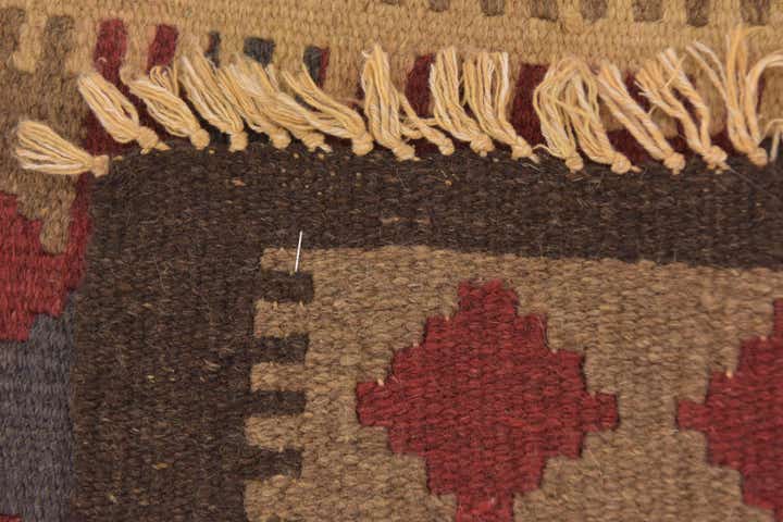2' x 6' 3 Hand Woven Kilim Maymana Wool Runner Rug
