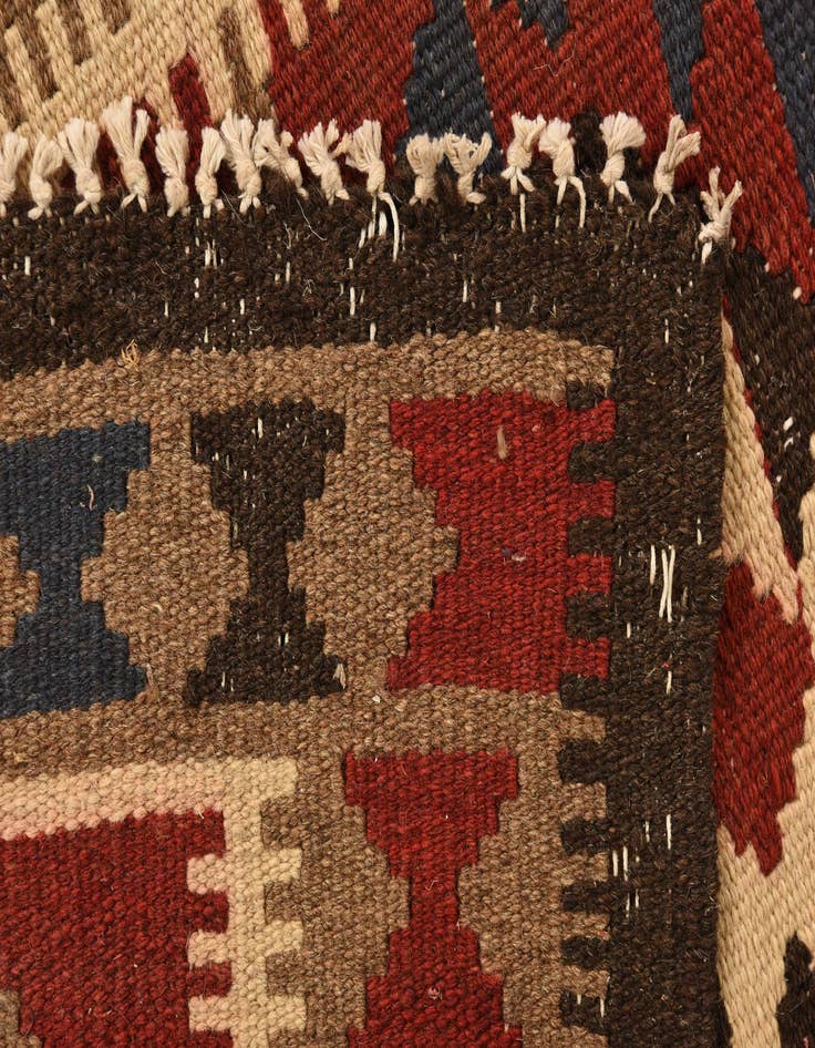 Detail image of 2' 3 x 6' 8  Hand Woven Kilim Maymana Wool Runner Rug