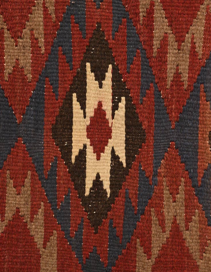 Detail image of 2' 3 x 6' 8  Hand Woven Kilim Maymana Wool Runner Rug