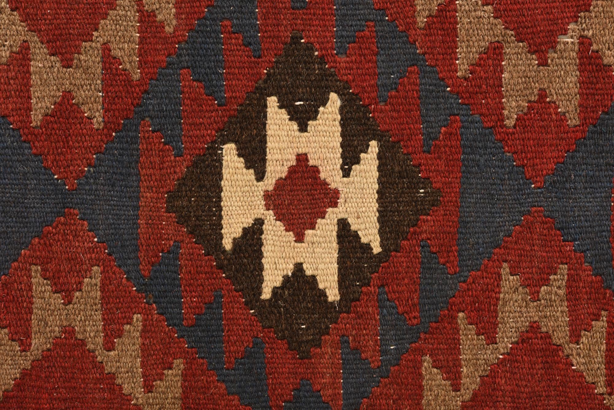 2' 3 x 6' 8 Hand Woven Kilim Maymana Wool Runner Rug