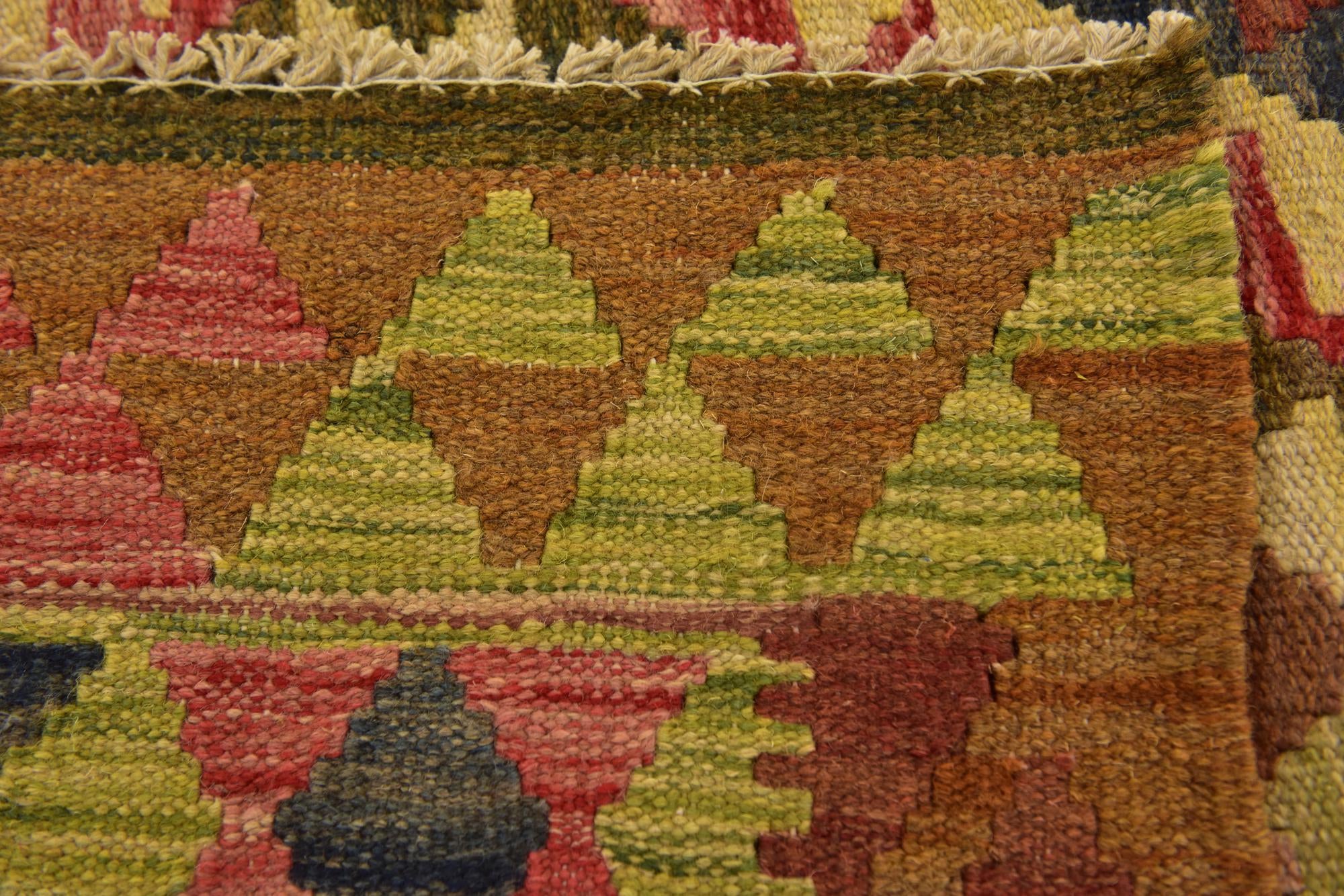 3' 2 x 6' Hand Woven Kilim Maymana Wool Runner Rug