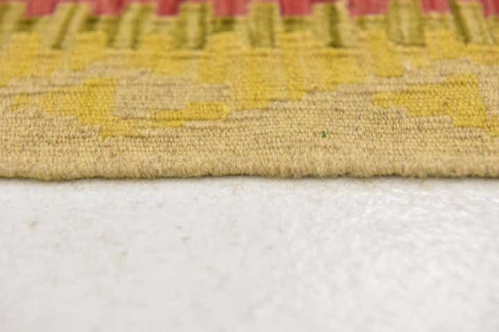 3' 3 x 6' 6 Hand Woven Kilim Maymana Wool Runner Rug
